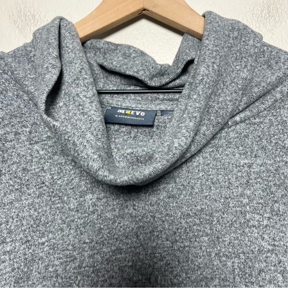 Maeve Anthropologie Women Sweater Dress Small Gray Cowl Neck Ballon Sleeve - Picture 2 of 10